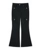 Awoseiawo Eyelet Cargo Studded Bootcut Pants Charcoal