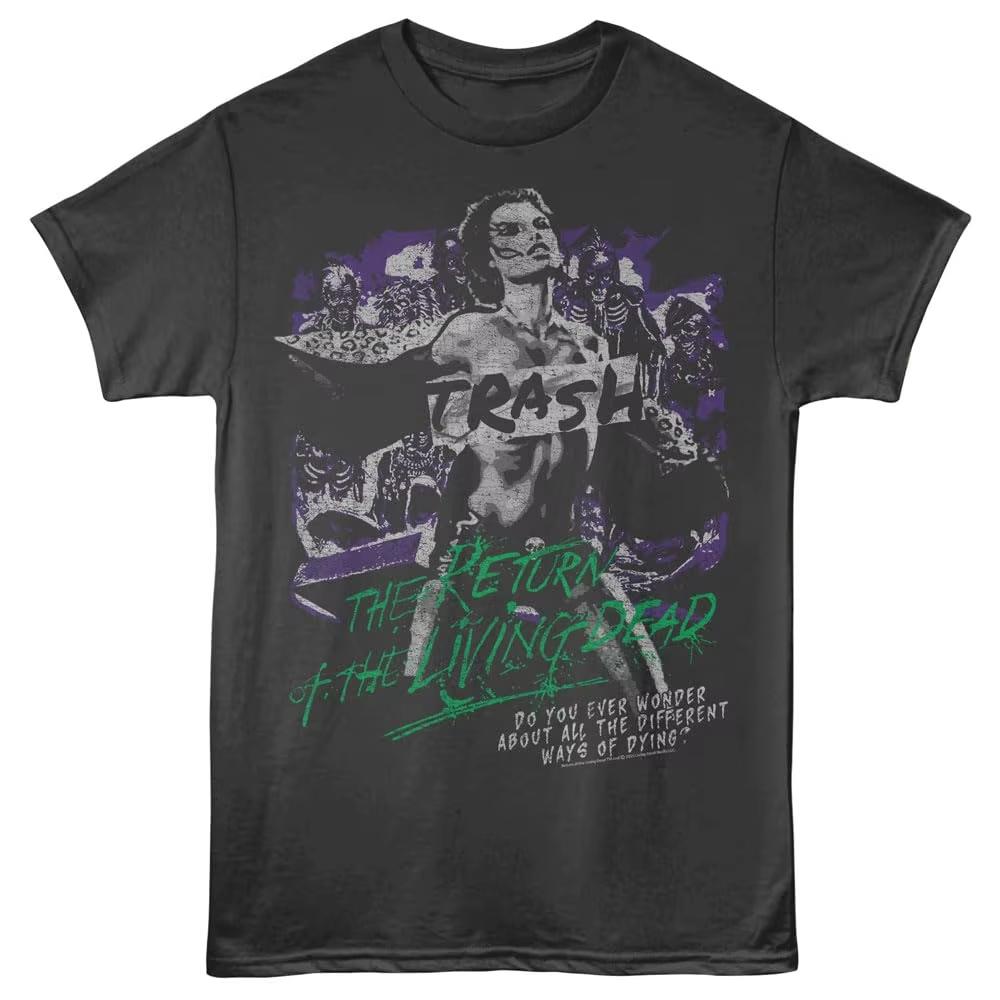 The Return of The Living Dead T-Shirt Unisex Sommer Punk Zombie Horror Grafik Kurzarm Streetwear Lockerer Schnitt Filmfan T-Shirt