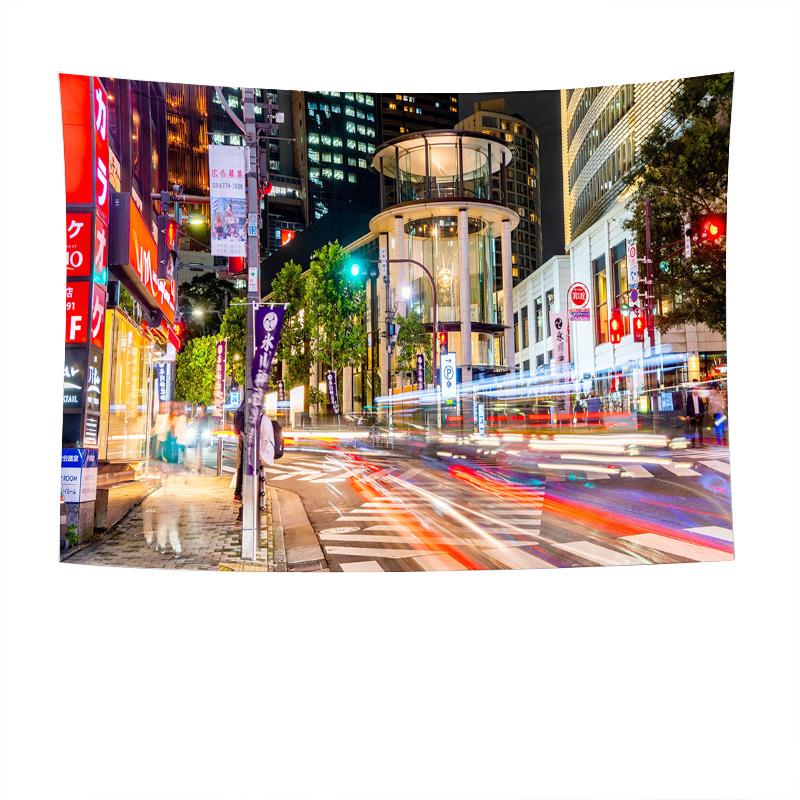 Modern Urban Night View Tapestry Prime Choice for Bedroom  Living Room Art Decoration 74x94cm(29x37in)