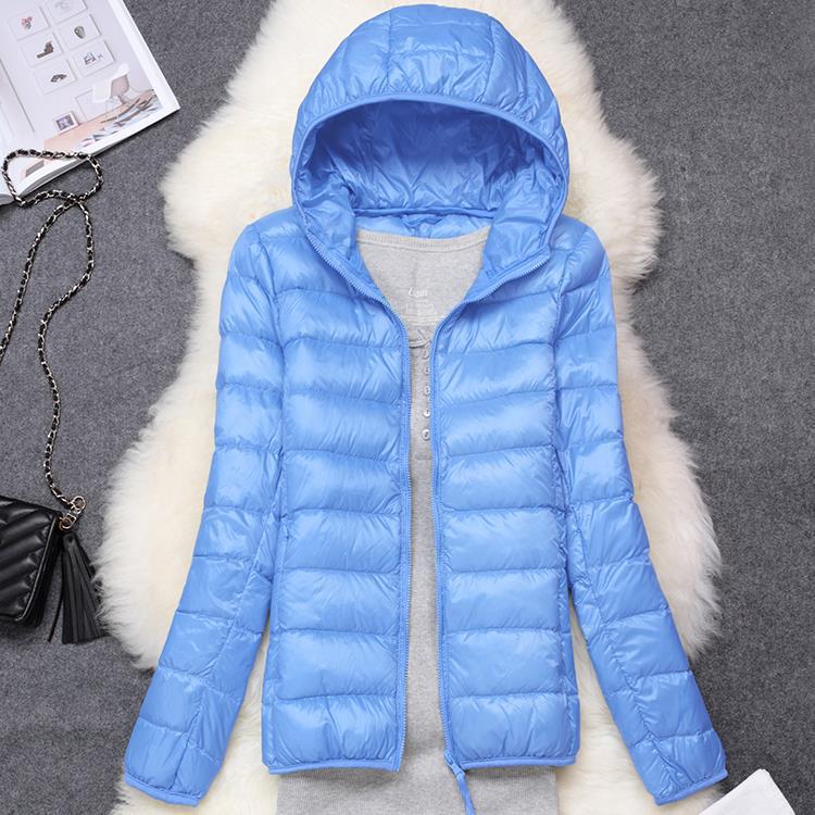 2024 Autumn and Winter New Women's Hooded Light Down Jacket Short Casual Thin Down Jacket Large Size Winter Clothing