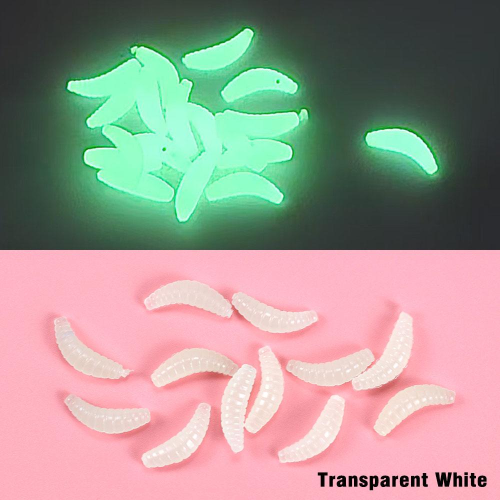 100Pcs Bass Fishing Worms Lures,Silicone Soft Maggot Baits Bread Worm Fishing Lure 5 Colors