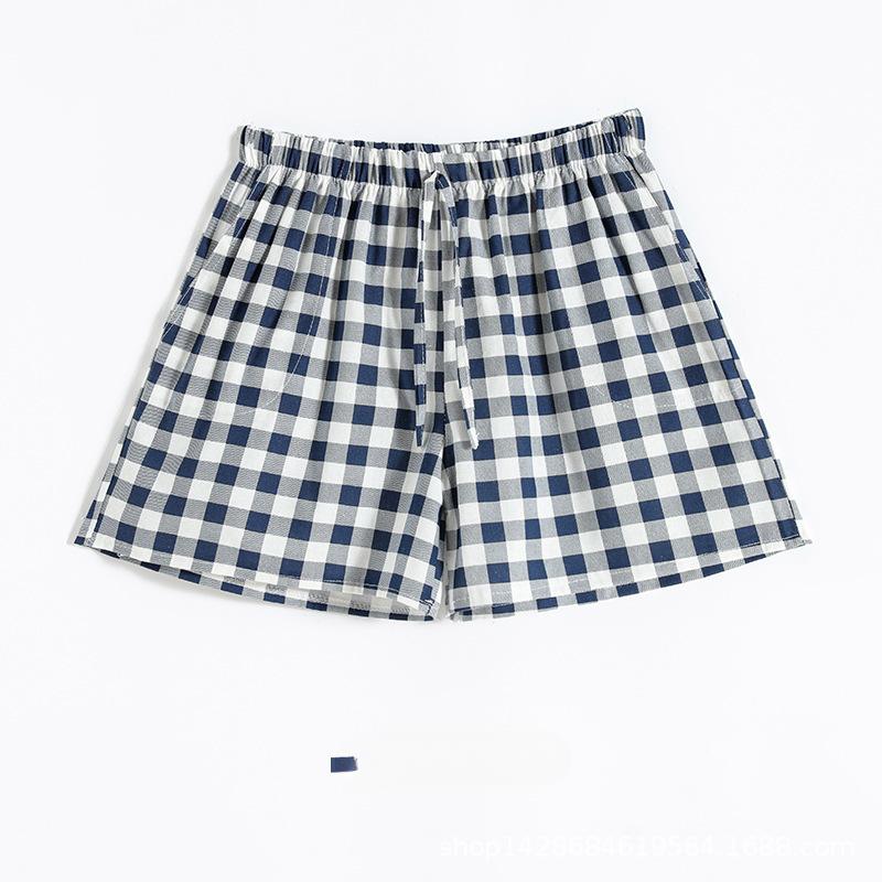 

Хлопковые и льняные шорты. Женские повседневные брюки в клетку большого размера с принтом. Универсальные широкие брюки. S