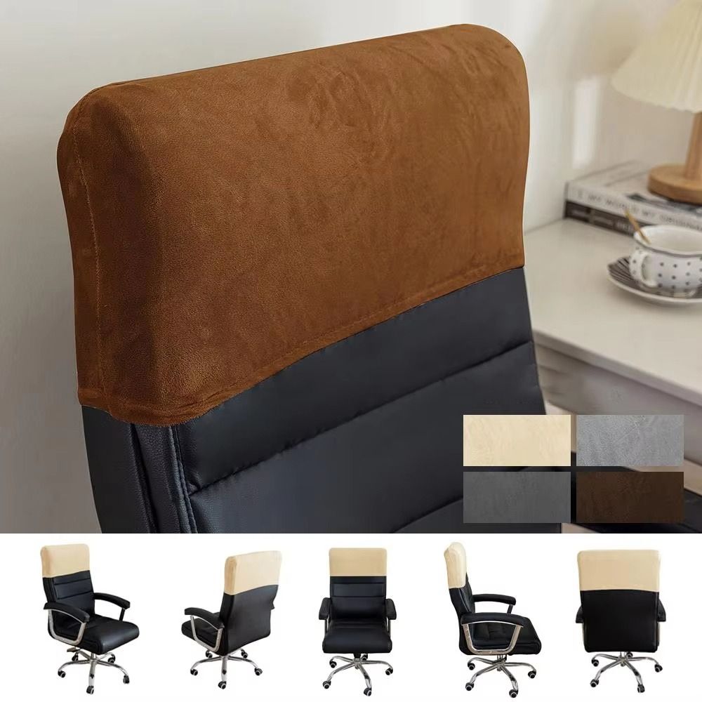 Velvet Chair Back Cover Solid Color Executive Chair Half Cover for Gaming Chair Office