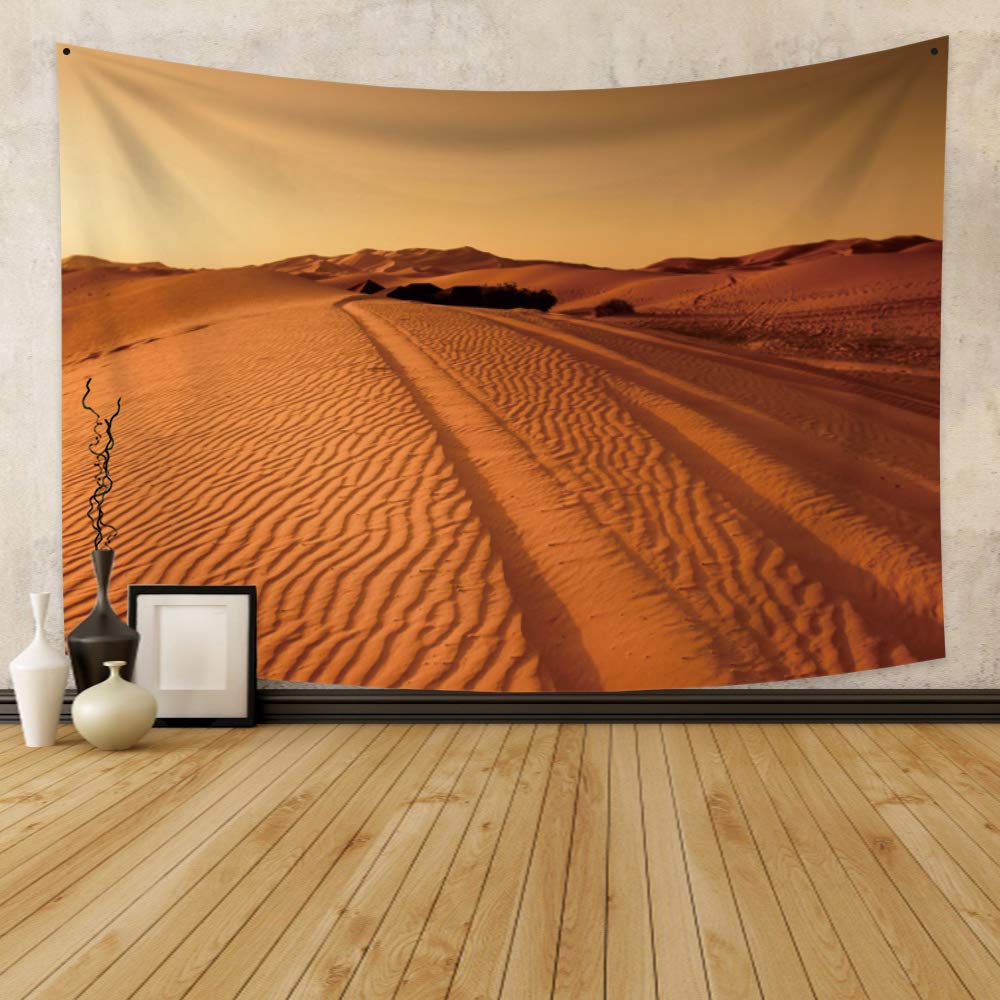 Dune Sunrise Tapestry Sahara Desert Dunes Tapestry Nature Outdoor Scenery Tapestry Wall Hanging Decor for Bedroom Living Room