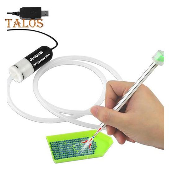 Diamond Art Vacuum Pen USB-Powered Diamond Art Pen Wax-free Rhinestone Picker Pen with Vacuum Suction for Diamond Art Craft Projects