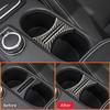 Carbon Fiber Car Water Cup Holder Panel Center Trim Cover Decoration Sticker For Mercedes Benz GLA CLA A B Class Interior Parts