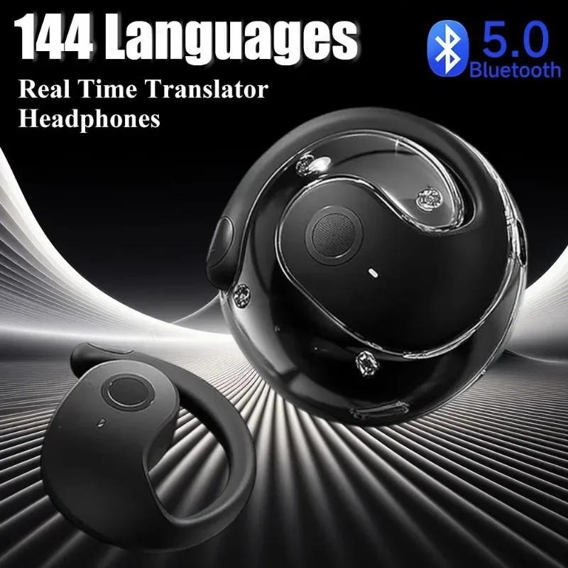 KI-Übersetzer fones bluetooth Ohrhörer Echtzeit-Übersetzer Kopfhörer 144 Sprachen Sprachübersetzer Kabelloser Bluetooth-Ohrhörer
