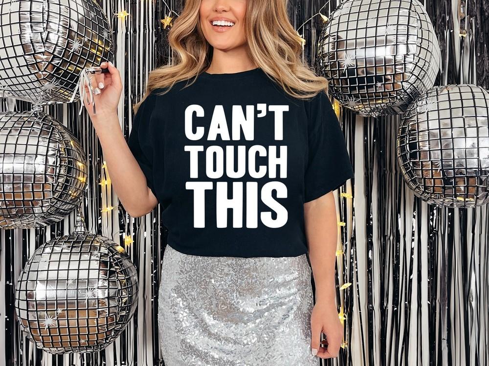

Cant touch This T-Shirt Personalised Hen Stag Mens Womens Fancy Dress Party 90s L