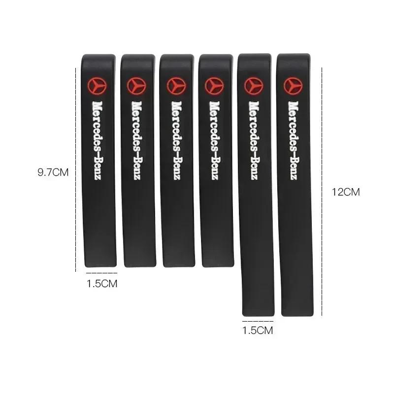 6Pcs Rubber Strip Car Door Anti Collision Protective Sticker For Mercedes Benz AMG GLE GLS CLS GLC CLA GLA GLK ML C197 R231 W167