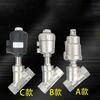 304 Stainless steel angle seat valve pneumatic high temperature and corrosion resistant steam shut-off valve DN15 DN20 DN25 DN50