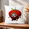 Cushion Cover Comfortable Soft Cat Funny Pillow Case for Sofa Meme Living Room Home Office Decor and Protective Covers