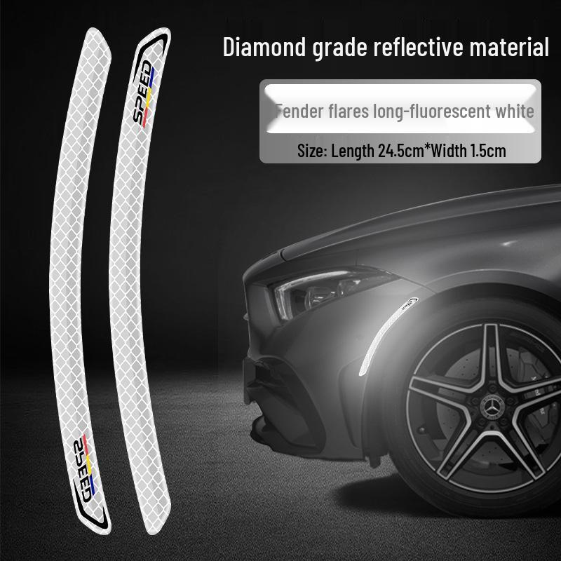 Luminous Reflective Car Wheel Arch & Bumper Stickers: Night Safety & Anti-Scratch Protection