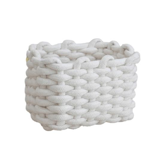 Makeup Beauty Tools Storage Basket Multifunctional Dresser Storage Basket Compact Size Cotton Rope Small Woven Organizer