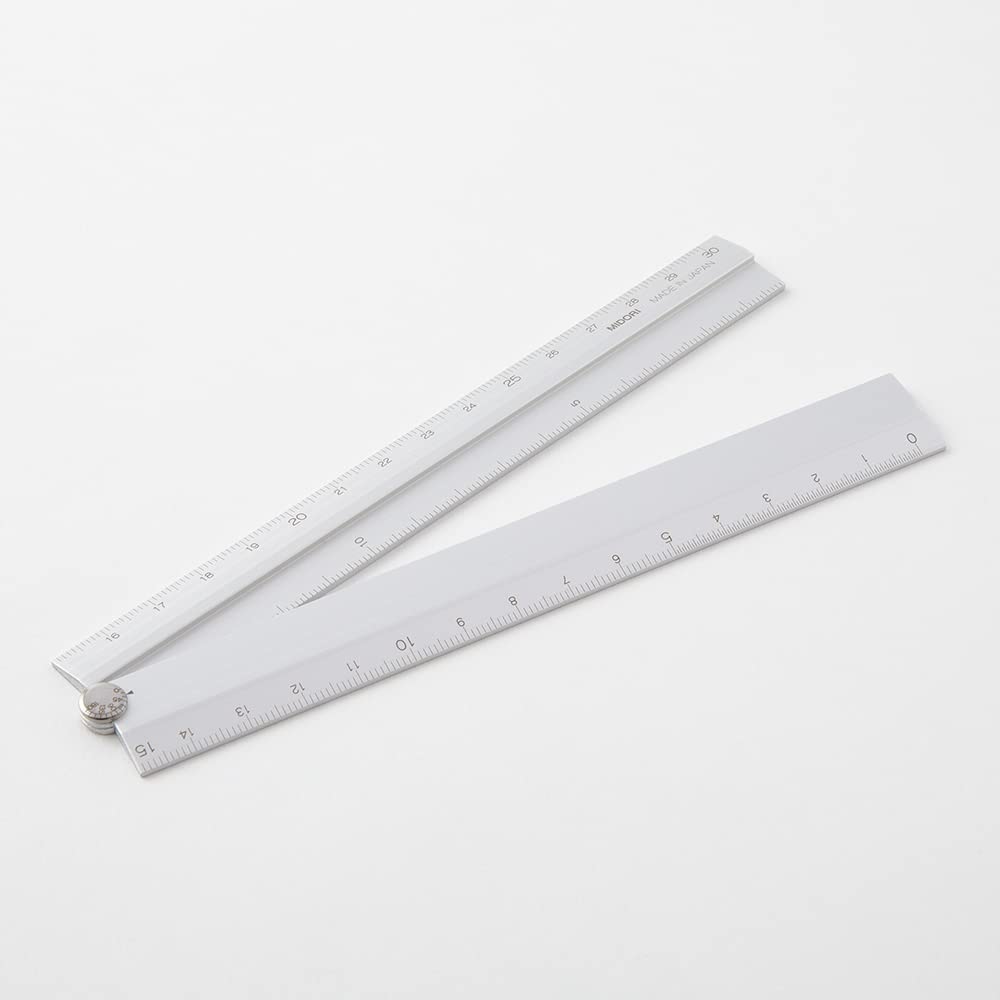 DESIGNPHIL MIDORI Alüminyum Gümüş 42285006 Çoklu Cetvel, 30cm, A,