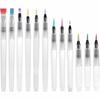 12pcs Water Storage Calligraphy Brush Set Flat Head 12pcs/set  Watercolor Illustration