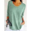 Women's Multicolor V-Neck Solid Color Knit Sweater - Slimming Casual Base Style