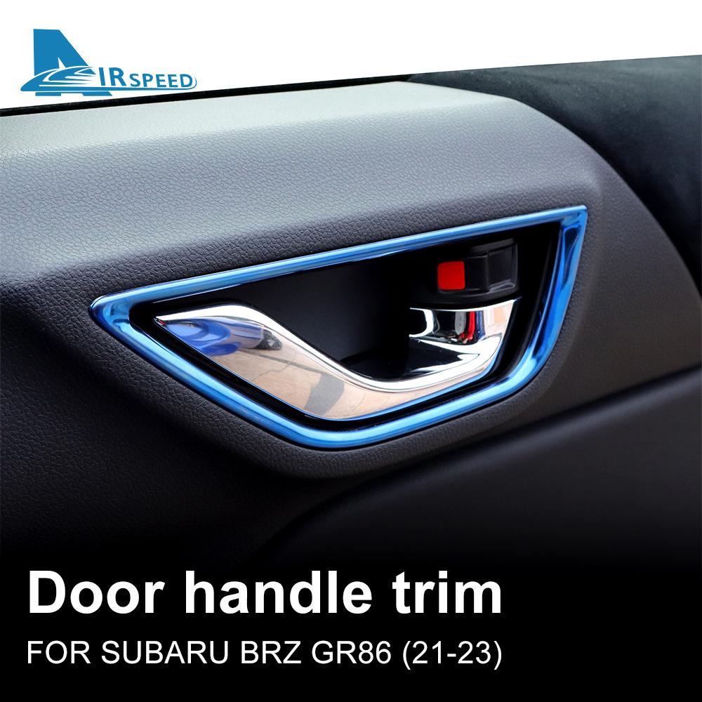 

Декоративная крышка чаши из нержавеющей стали для Subaru BRZ Toyota GR86 2022, наклейка на внутреннюю ручку двери автомобиля, рамка чёрный