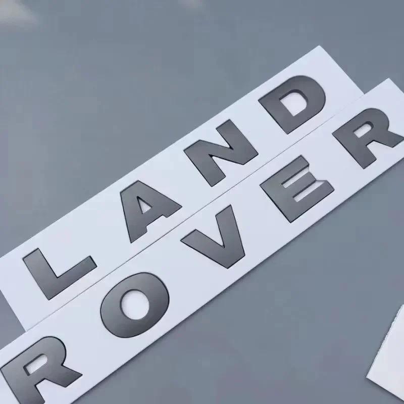 3D ABS Letters LAND ROVER Logo Rear Trunk Emblem Badge Sticker For Land Rover Range Rover Velar Sport Discovery 2 3 4 Defende SA1