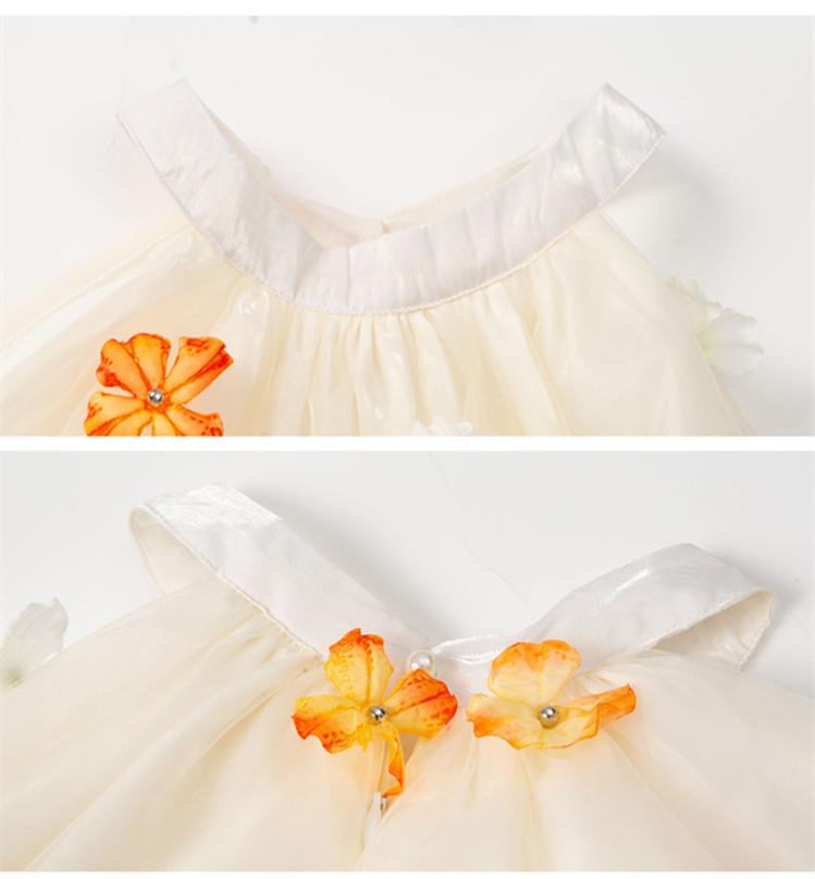Girls' Dress 2026 Summer New Western-style Dress Fashionable Mesh Dress Sweet and Lovely Flower Princess Dress