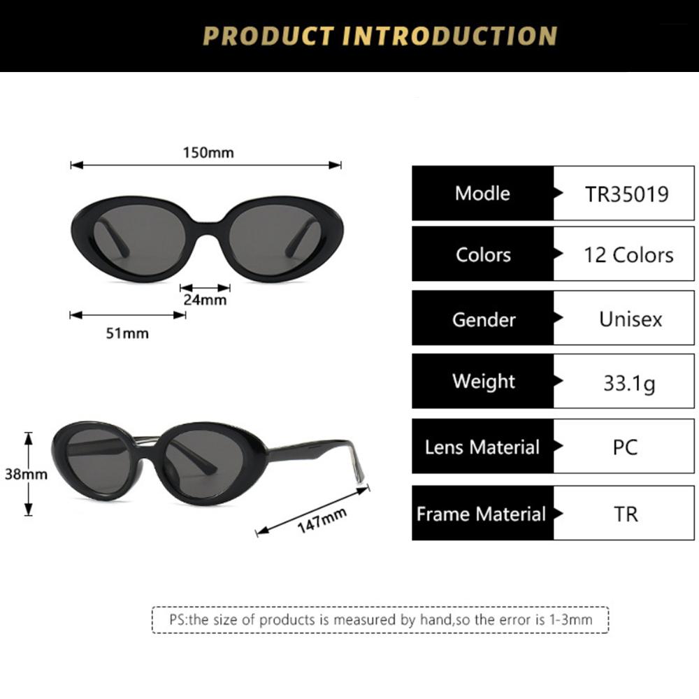 Fashion Oval Cat's Eye Frame Sunglasses Gradient Color Eyeglasses Women Luxury Designer Outdoor Fishing Travel Sun Glasses UV400