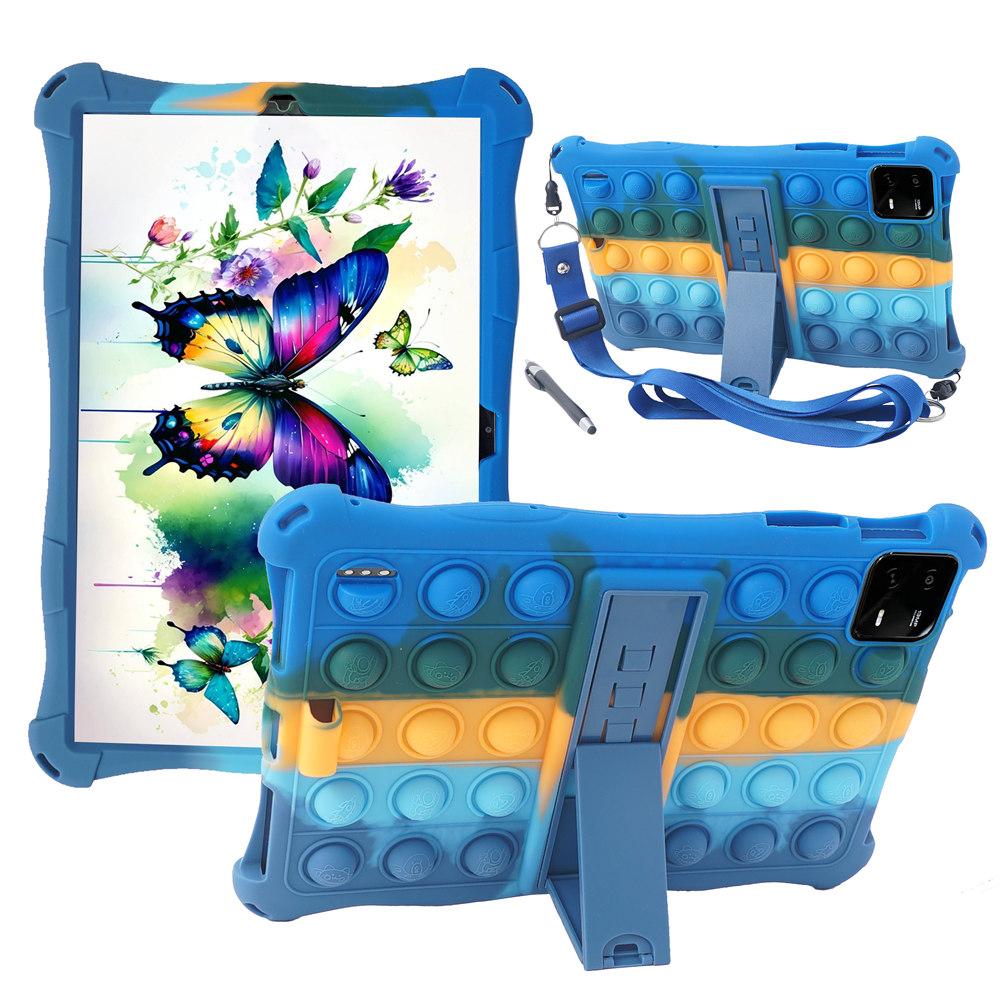 For Xiaomi Mi Pad 6 Case Bubble Toys Soft Silicone Kids Tablet Cover For Mi Pad 6Pro Kickstand Shockproof Fundas
