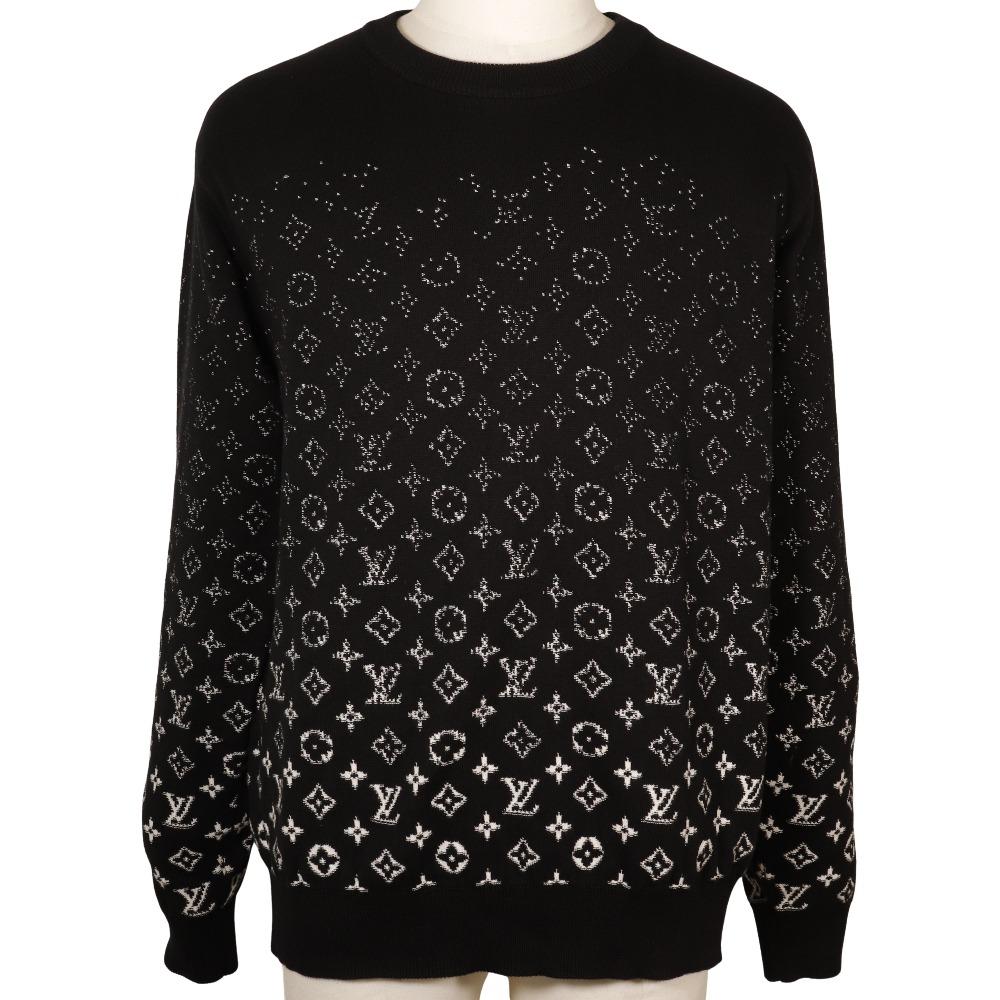 

LOUIS VUITTON monogram gradient sweater RM232Q USO HKN44W Gradation black cotton mens Used