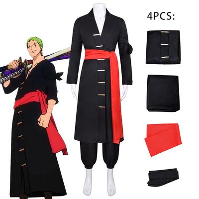 Zoro Juro Cosplay Kostume Halloween Rollespil One Piece Piratkaptajn Cosplay Outfit Anime Kostume Voksenstørrelse