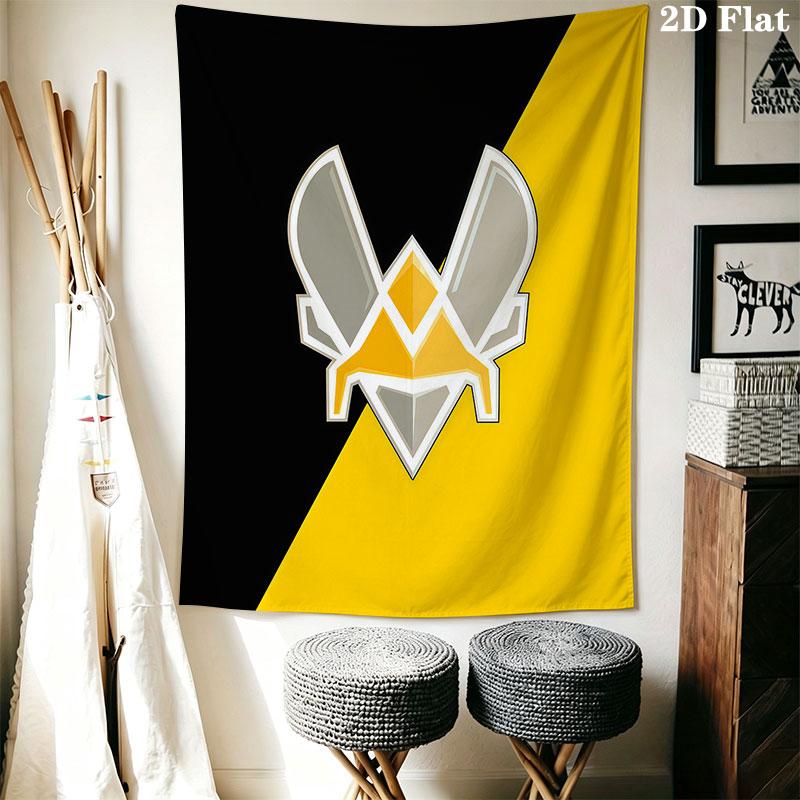 Team Vitality Wall Hanging Printed Fabric Blanket Decorative Tapestries for Bedroom Living Room Home Decor