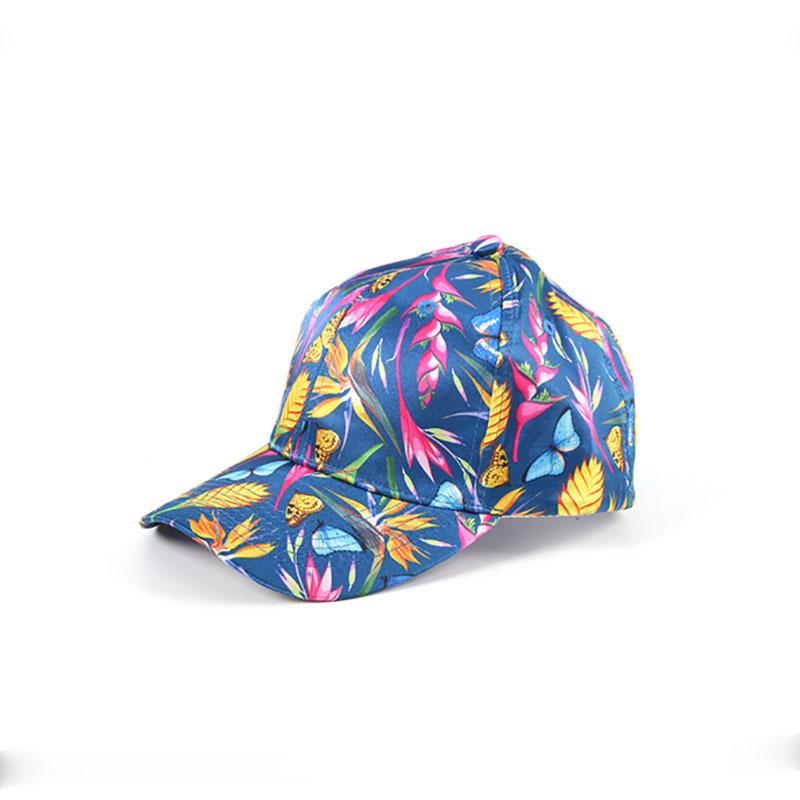 New Simulated Silk Printing Outdoor Sun Hat Men's and Women's Casual Outdoor Baseball Cap Retro Cap