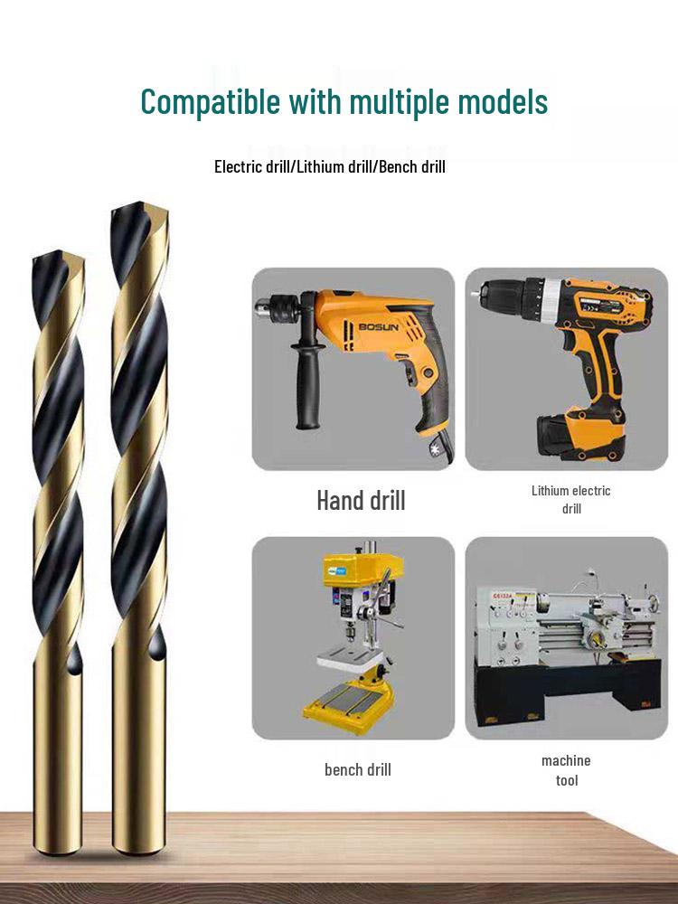 High-Strength Cobalt Stainless Steel Twist Drill Bit with Straight Shank