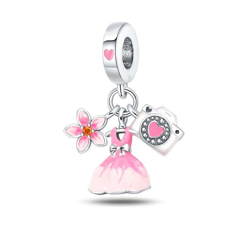 2026 Bolsa para Joias Batom Salto Alto Pingente DIY Acessórios Pulseira de Prata 925 2026