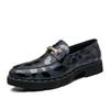 Britische Herren spitze faule Plateau-Freizeitschuhe Leder Schuhe Nachtclub Friseur Lackleder Glänzende Spiegel-Leder Schuhe
