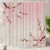 Pink Sakura Blossom Gradient Pattern Waterproof Shower Curtain 180x200 Spring Floral Print Bath Curtain for Romantic Home Decor