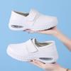 Women's Soft Sole Breathable Nurse Shoes - Genuine Leather, Non-Slip Air Cushion, Thick Sole, Comfortable & Durable for Long Wear.