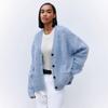 Mink Velvet Sweater Cardigan Women Autumn Winter Lazy Loose Knit Sweater Warm Sweater Cardigan Blend Comfortable Undercoat Long Sleeves Sweater
