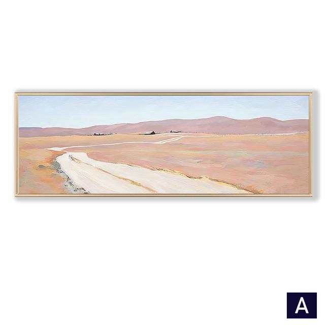 

Бохо пейзаж пустынная дорога минималистский абстрактный холст настенная живопись современный эстетический плакат настенные панно украшения спальни 20cm×40cm NoFrame