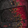 HYBXAXC Red Black Waves Large Gaming Mouse Pad Computer Keyboard with Non-Slip Rubber Stitched Edge Gift for Friends Boyfriend