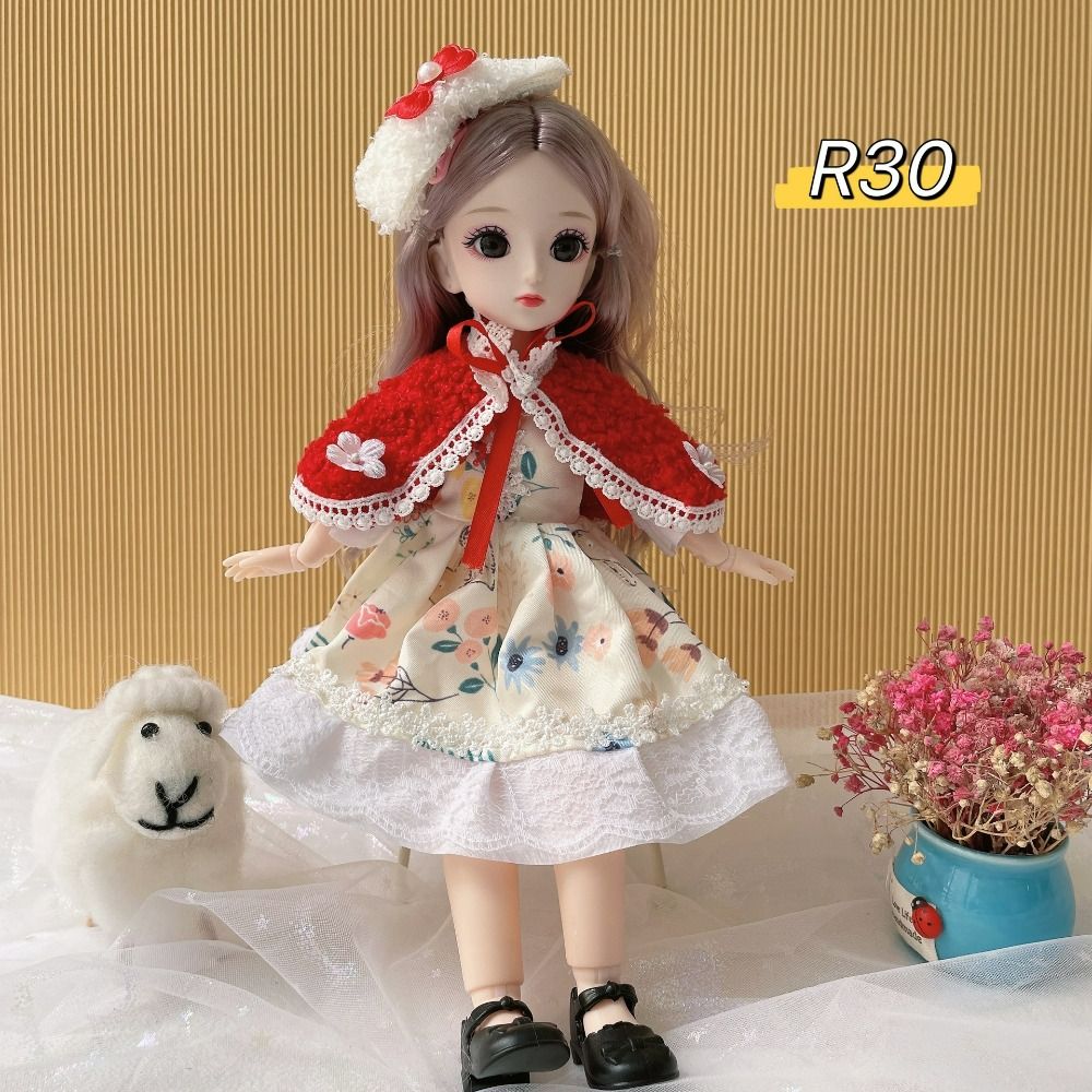 1 Set Attractive Eyes 30cm Bjd Doll with Clothes Princess Makeup Ball Joint Doll  Toddler