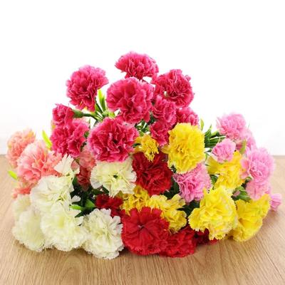 Silk Fake Flower 11Heads Home Wedding Decor High Quality Artificial Carnation