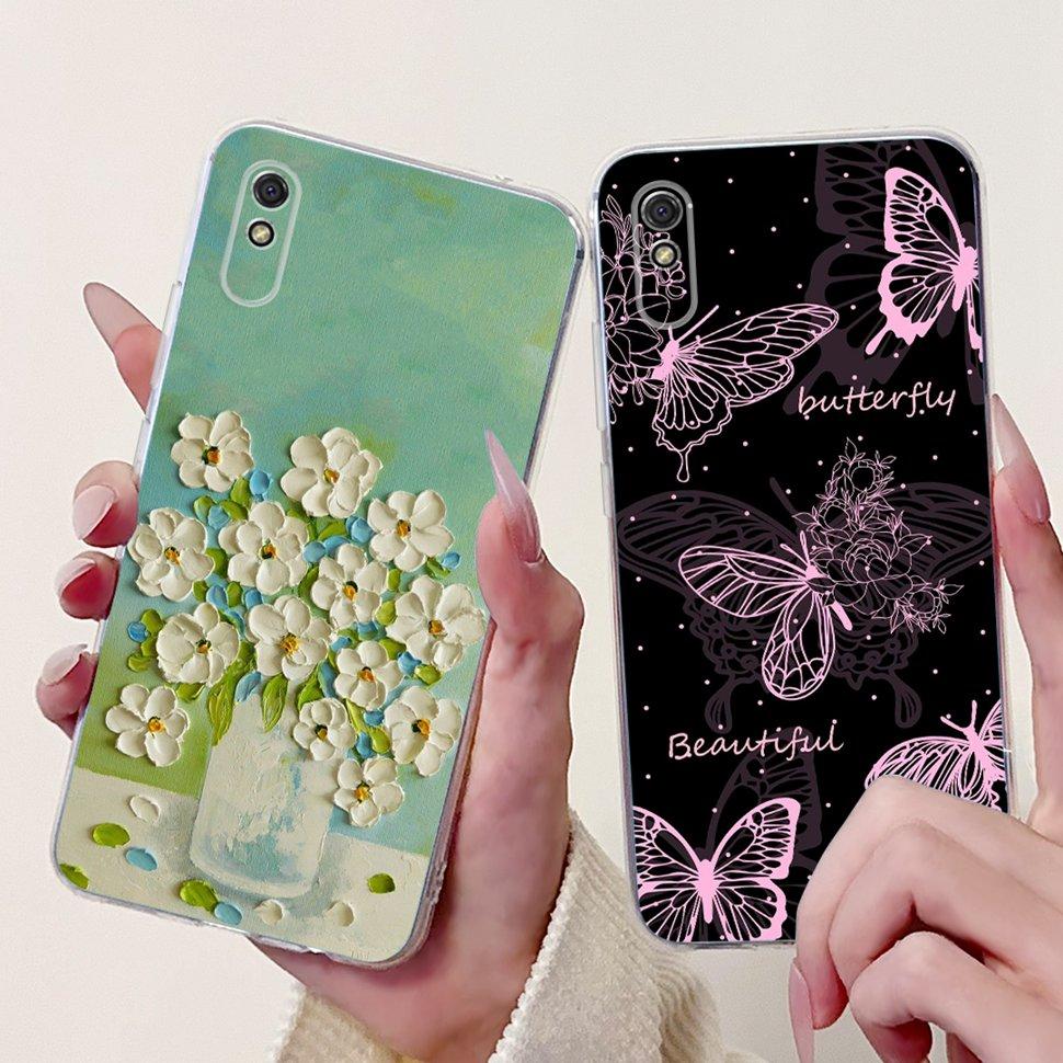 For Xiaomi Redmi 9A Case Redmi 9AT Soft Silicone TPU Cute Fashion Phone Cases For Xiaomi Redmi 9A T 9AT Redmi9A Back Cover Shell