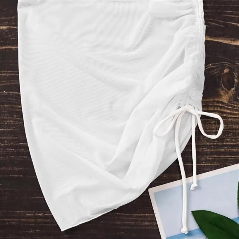 Solid Swimsuit Beach Skirt Translucent Hip Skirt New Beachwear Seaside