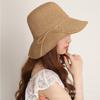8Cm Japanese Handmade Crochet Pull-up Straw Hat Foldable Sun Hat Children Summer Sun Protection Bucket Hat Sun Hat
