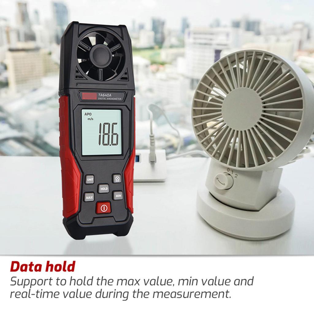 Professional Digital Anemometer Air Velocity Gauge Precision Wind Speed Meter for Wind Speed Temperature Measurement
