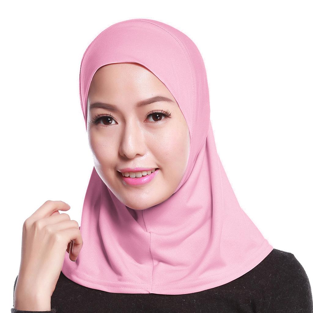 Muslim Turban Hijab Islamic Stretch for Head Cover Cotton Underscarf Headscarf C