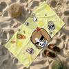 Cartoon Kawaii L-Lipufriends Towel Soft Lightweight Anti-Sand Large Beach Towel Quick-Drying Bath Sports Family
