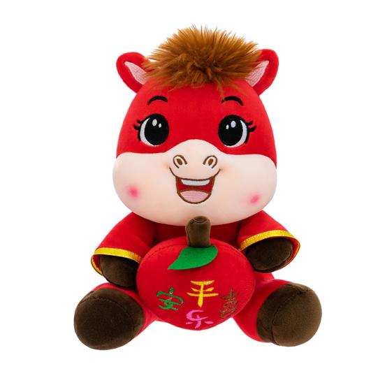2026 Year of The Horse Stuffed Animal Plush Toy Chinese New Year Zodiac Horse Doll God of Wealth Peace Mascot Doll