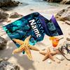 Custom Name Personalized Avatar Print Beach Towel, for Trip Camping Beach Party Home Decor, Birthday Gift for Family & Friends