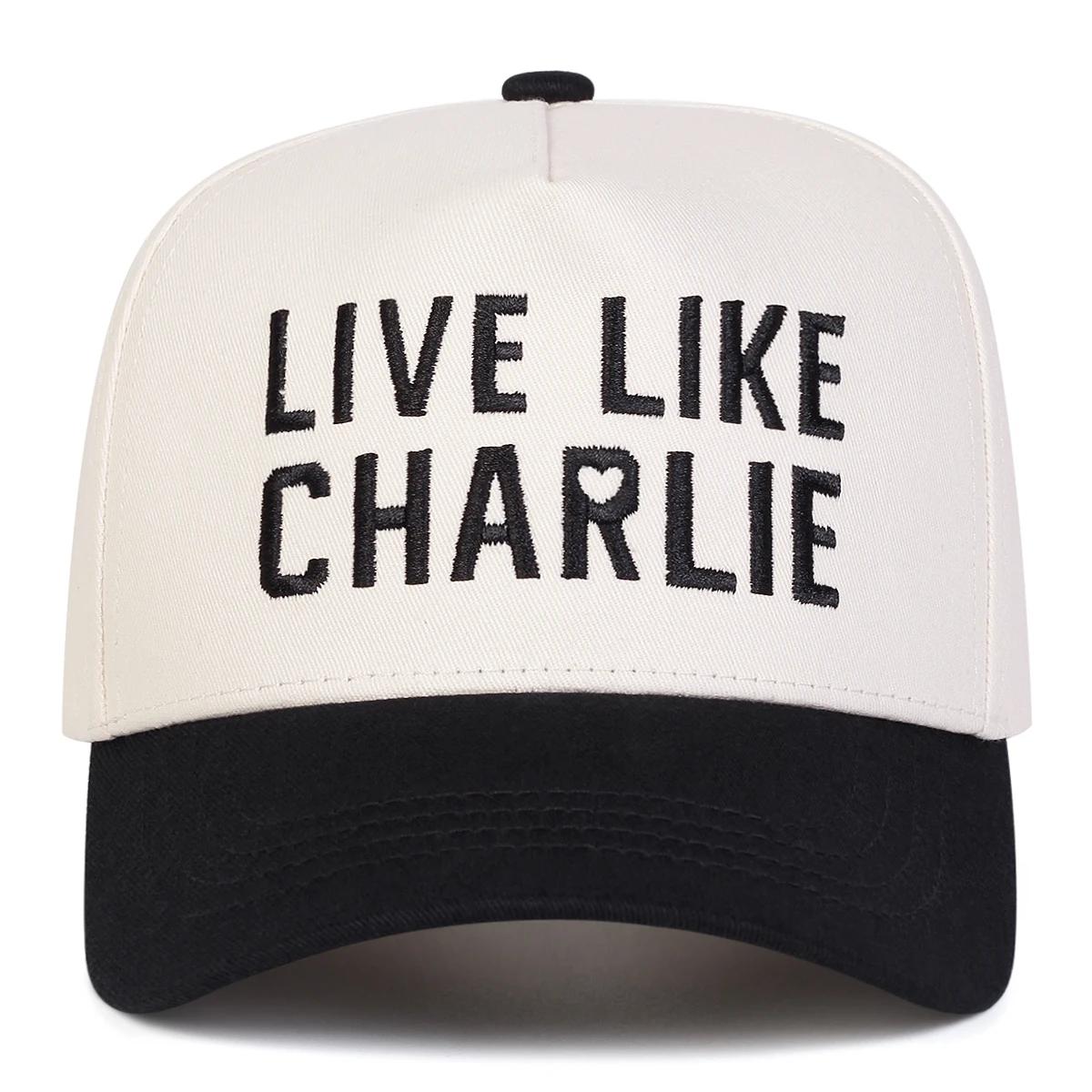 

Unisex Live Like Charlie Letter Embroidery Baseball Caps Spring Autumn Outdoor Adjustable Casual Hats Sunscreen Hat Sports Cap