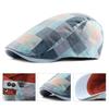 Gorras de Pescador Avanzadas Planas Vintage Cuadros Colores Contrastantes Sombrero de Hombre para Uso Diario
