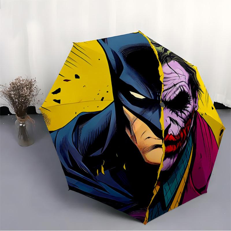 1pc Batman, Joker Automatic Opening/Closing Folding Umbrella with 8 Ribs, Portable Sunshade Umbrella Birthday and Holidays gifts yy250105091
